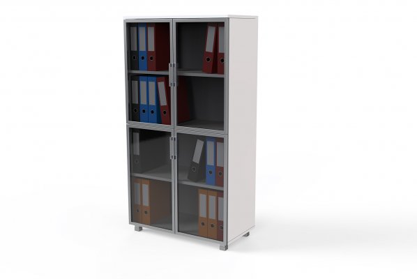 Classeur 80x160 4 Portes Avec Cadre En Aluminium