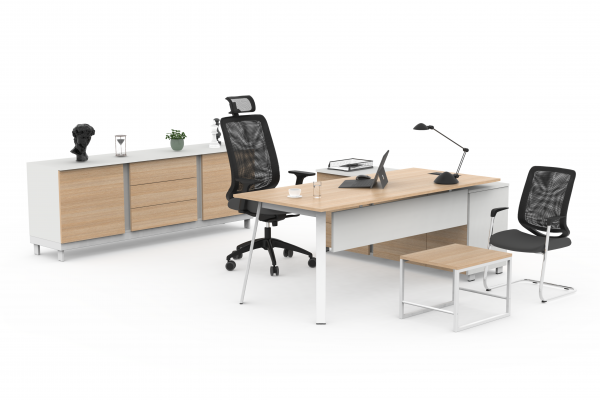 Blaze Desk Set With Side Storage