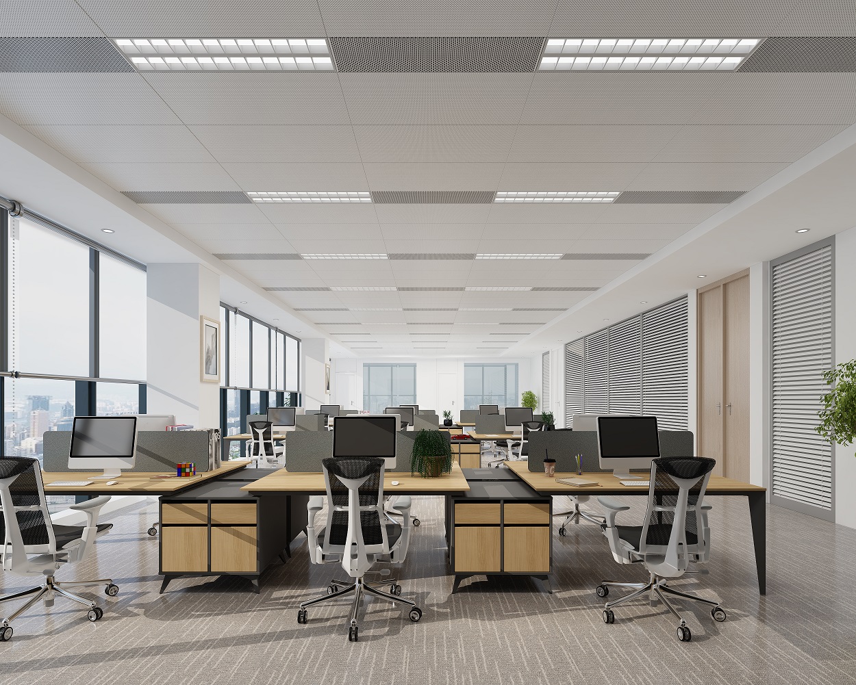 Exen 2 Multiple Working Table With Side Table