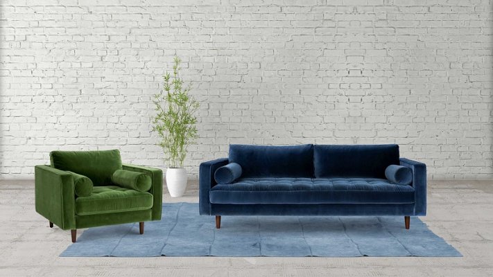 Meşk Wooden Leg Sofa