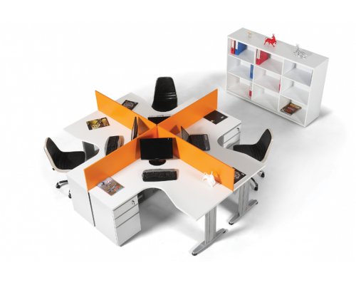 Micro Lotus Multiple Working Table With Caisson
