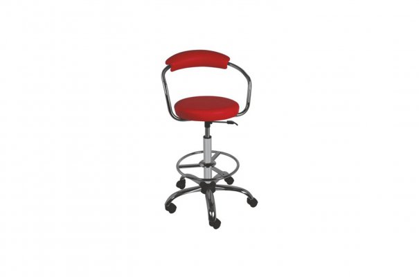 Miraç 1 Bar Stool With Chrome Leg