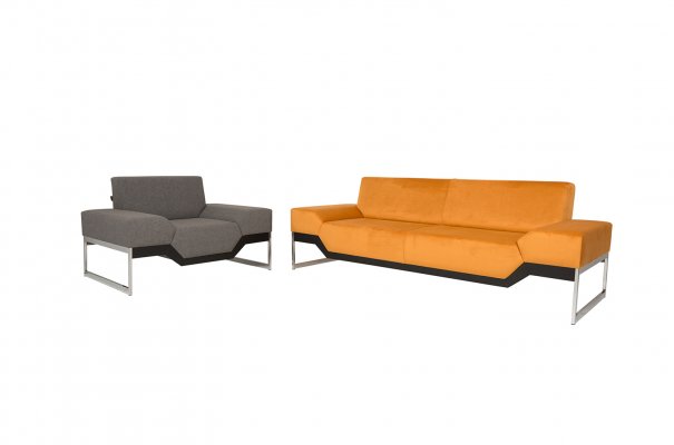 Pi Chrome Leg Sofa