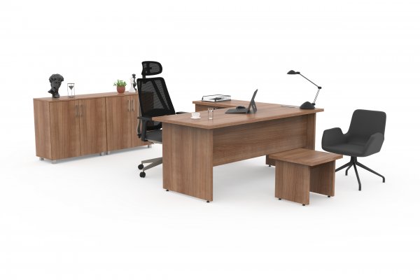 Plus Desk Set With Pedestal