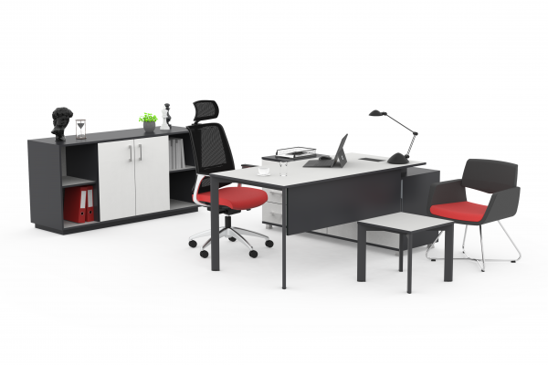Quartz Desk Set With Side Storage