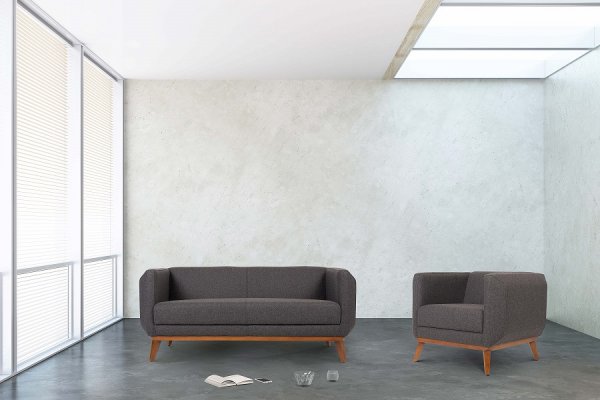 Retro Wooden Leg Sofa