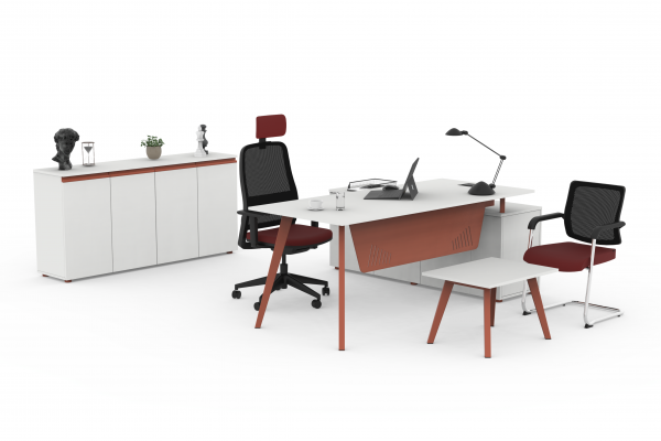 Slide Desk Set With Side Storage