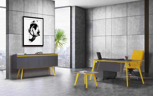 Ensemble de Bureau Du Personnel Avec Slide Caisson